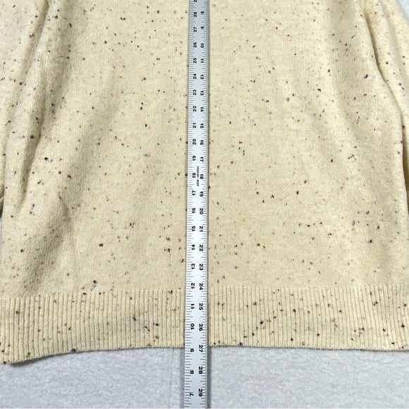 C&C California Johnny Collar Sweater Womens 1X Cream Speckled Oversized Cozy NWT - Picture 12 of 13